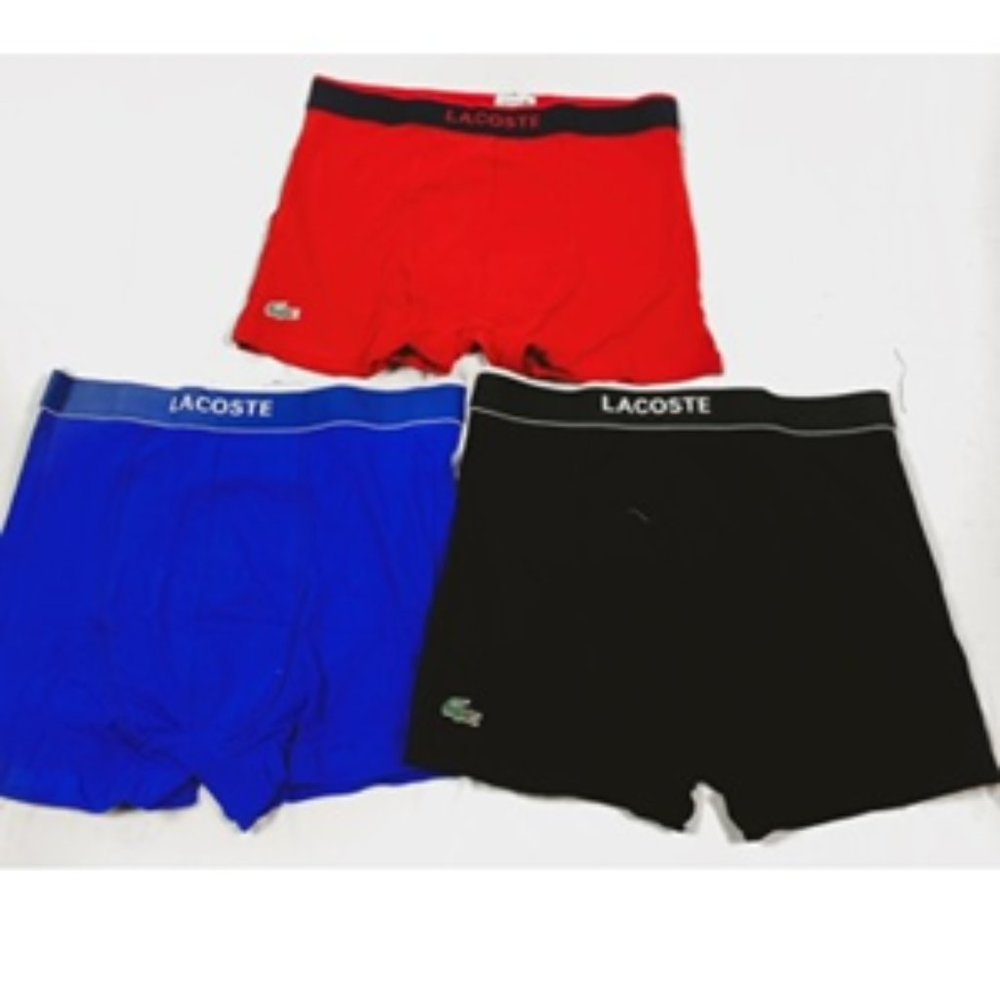 Lacoste Men's 3 Pack Premium Boxers Briefs